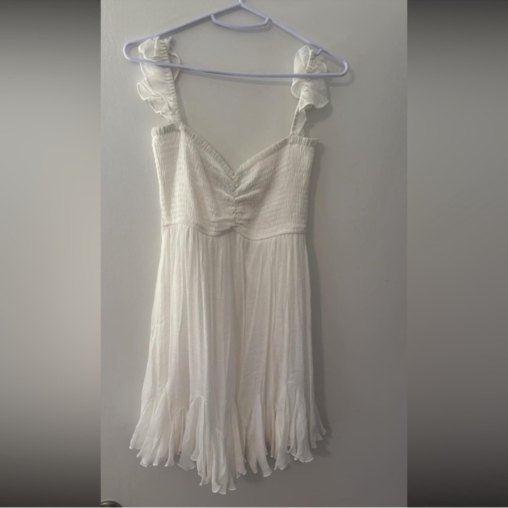 Vici White Off-Shoulder Smocked Mini Dress - Picture 4 of 4